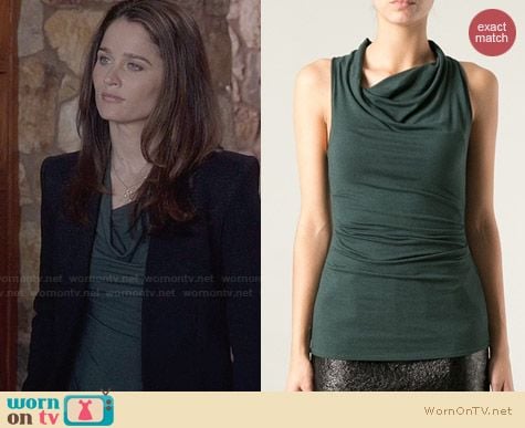 Helmut Lang Cowl Neck Top worn by Robin Tunney on The Mentalist