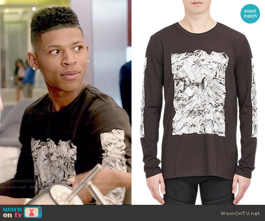 Helmut Lang Crumpled T-shirt worn by Hakeem Lyon (Bryshere Y. Gray) on Empire