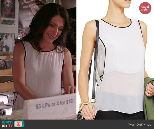 Helmut Lang Double Layered Chiffon Tank worn by Lisa Edelstein on GG2D