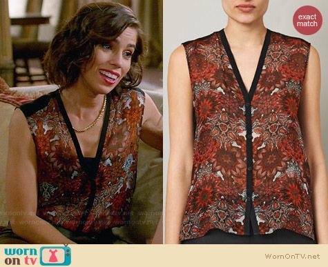 Helmut Lang Mandala Blouse worn by Ana Ortiz on Devious Maids