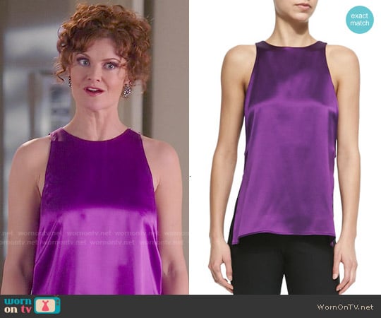 Helmut Lang Mere Side Slit Tank worn by Evelyn Powell (Rebecca Wisocky) on Devious Maids