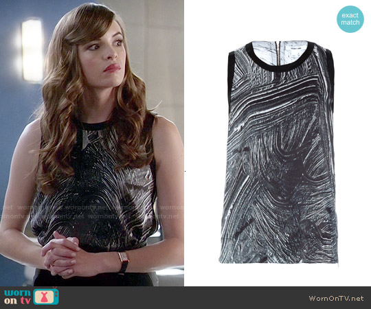 Helmut Lang Method Print Top worn by Caitlin Snow (Danielle Panabaker) on The Flash