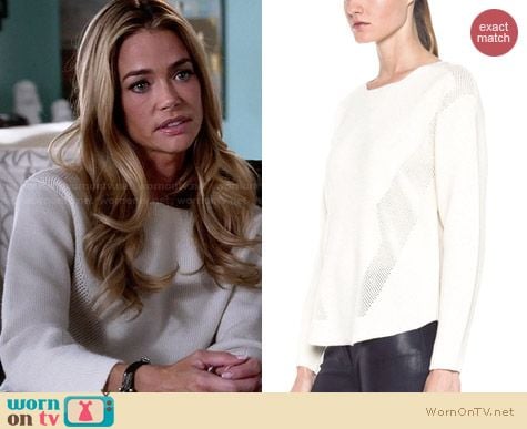 Helmut Lang Modern Borders Sweater worn by Denise Richards on Twisted