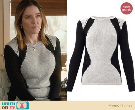 Helmut Lang Obstructed Borders Sweater worn by Christa Miller on Cougar Town