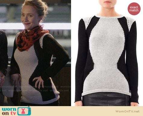 Helmut Lang Obstructed Borders Sweater worn by Hayden Panettiere on Nashville