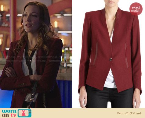 Helmut Lang Pixel Suiting Blazer worn by Katie Cassidy on Arrow