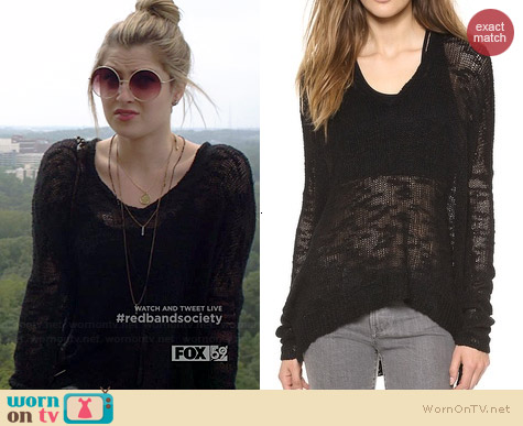 Helmut Lang Silk Irregular Pullover worn by Zoe Levin on Red Band Society