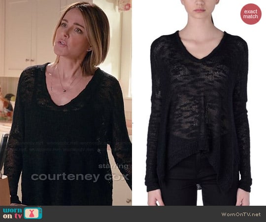 Helmut Lang Sweater worn by Christa Miller on Cougar Town