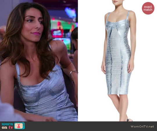 Herve Leger Judith Bandage Dress worn by Necar Zadegan on GG2D