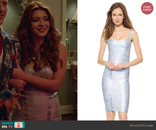 Herve Leger Judith Dress worn by Elena Satine on Revenge