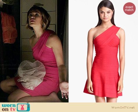 Herve Leger One Shoulder A-Line Dress worn by Nicole Gale Anderson on BATB