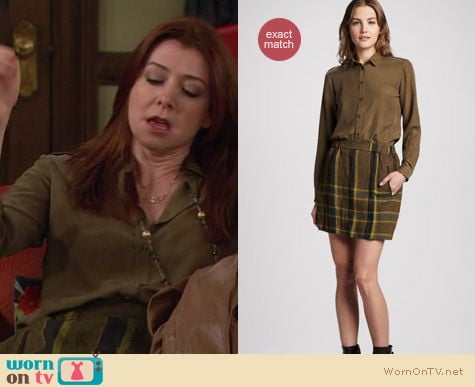 How I Met Your Mother Fashion: Burberry Brit linen check skirt worn by Alyson Hannigan