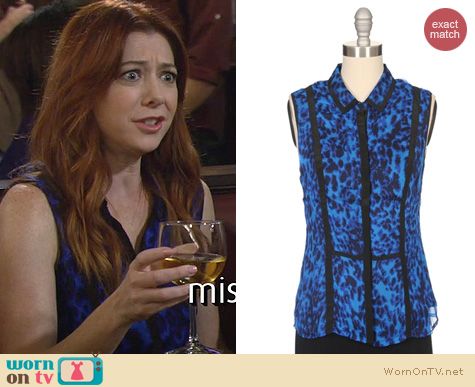 HIMYM Fashion: Greylin Leona Animal Blouse worn by Alyson Hannigan