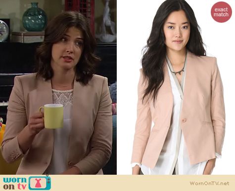 HIMYM Fashion: Helmut Lang Linen twill blazer worn by Cobie Smulders