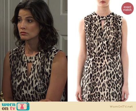 HIMYM Fashion: L'Agence Leopard print dress worn by Cobie Smulders