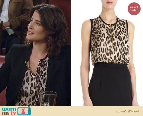 HIMYM Fashion: L'Agence leopard print blouse worn by Cobie Smulders