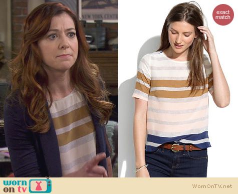 How I Met Your Mother Fashion: Madewell Hazestripe Top worn by Alyson Hannigan