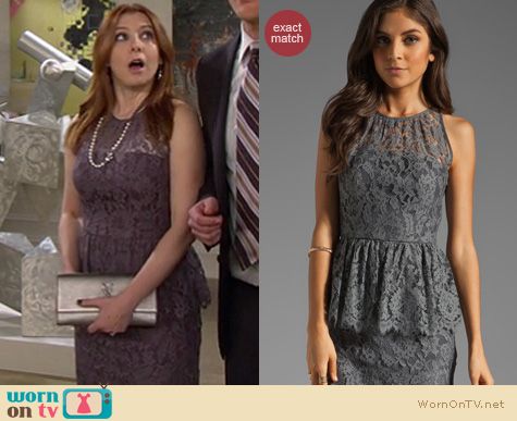 How I Met Your Mother Fashion: Milly Liza lace peplum dress worn by Alyson Hannigan