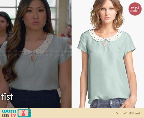 Hinge Embellished Top worn by Jenna Ushkowitz on Glee