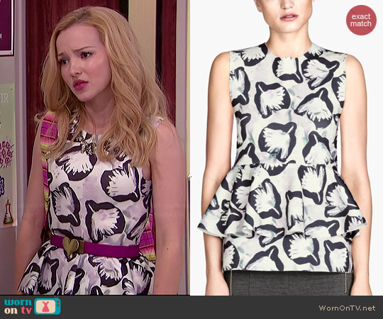 H&M Nature White Peplum Top worn by Dove Cameron on Liv & Maddie