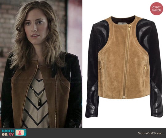 H&M Suede Jacket worn by Allison Williams on Girls