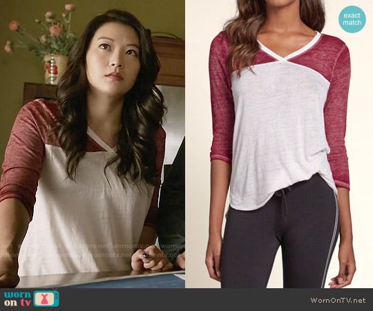 Hollister Sporty Burnout T-shirt worn by Kira (Arden Cho) on Teen Wolf