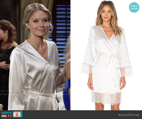 Homebodii Bride Embroidered Robe worn by Abby Newman (Melissa Ordway) on The Young and the Restless