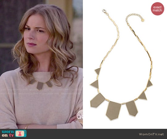 House of Harlow Station Necklace in Khaki worn by Emily Thorne / Amanda Clarke (Emily VanCamp) on Revenge