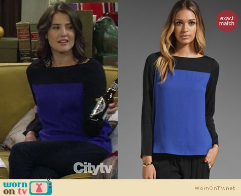 How I Met Your Mother Fashion: Joie Aliso colorblock top worn by Cobie Smulders