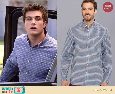 Howe Ground Swell Stripe Shirt worn by Beau Mirchoff on Awkward