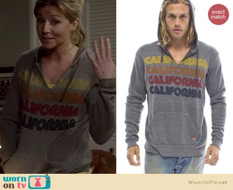 HTLWYP Fashion: Aviator Nation California Hoodie worn by Sarah Chalke