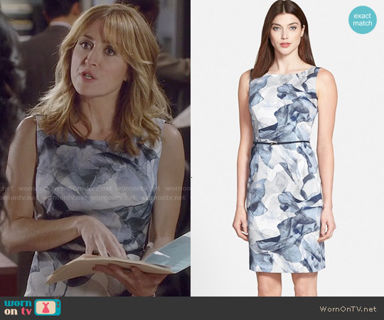 Hugo Boss 'Dinoma' Belted Sheath Dress worn by Maura Isles (Sasha Alexander) on Rizzoli and Isles