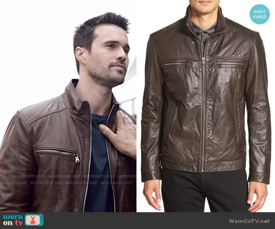 Hugo Boss Leather Racer Jacket worn by Grant Ward (Brett Dalton) on Agents of SHIELD