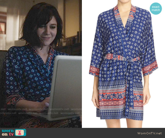 In Bloom by Jonquil Bandana Print Robe worn by Laurel Healy (Mary Elizabeth Winstead) on BrainDead