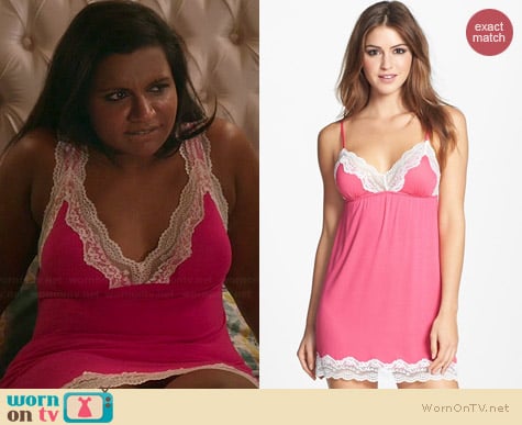 In Bloom by Jonquil Charolette Chemise worn by Mindy Kaling on The Mindy Project