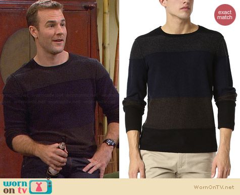 Inhabit Colorblock Sweater worn by James van der Beek on FWBL