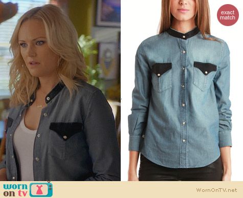 IRO Bromley Shirt worn by Malin Akerman on Trophy Wife