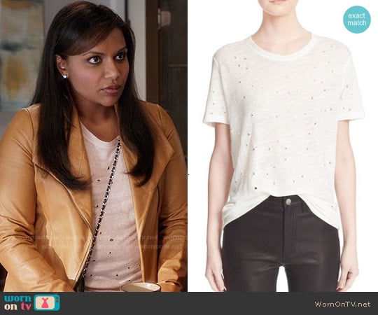 IRO Clay Tee worn by Mindy Lahiri (Mindy Kaling) on The Mindy Project