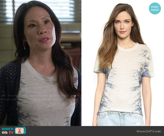 WornOnTV: Joan’s t-shirt with printed sides on Elementary | Lucy Liu ...