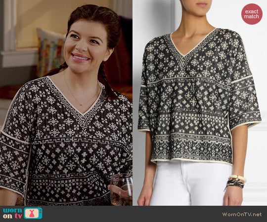 Isabel Marant Bela Top worn by Casey Wilson on Marry Me