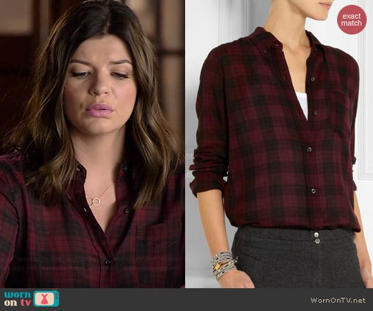 Etoile Isabel Marant Ipa Plaid Shirt worn by Casey Wilson on Marry Me