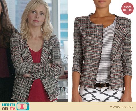 Isabel Marant Gaylord Tweed Jacket worn by Sarah Michelle Gellar on The Crazy Ones