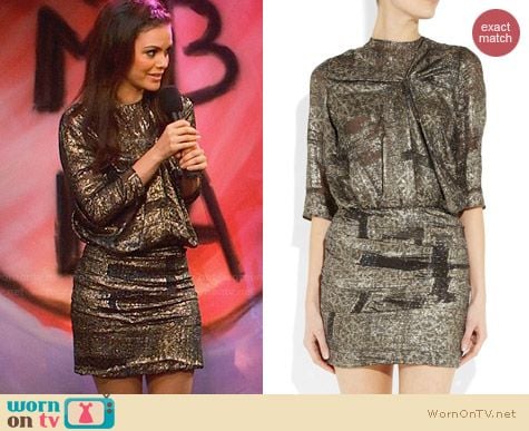 Isabel Marant Ilona Metallic Jacquard Dress worn by Rachel Bilson on Hart of Dixie