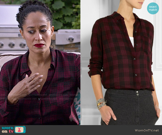 Isabel Marant Ipa Plaid Shirt worn by Rainbow Johnson (Tracee Ellis Ross) on Black-ish