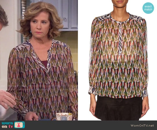 Isabel Marant Pilay Blouse worn by Vanessa Baxter (Nancy Travis) on Last Man Standing