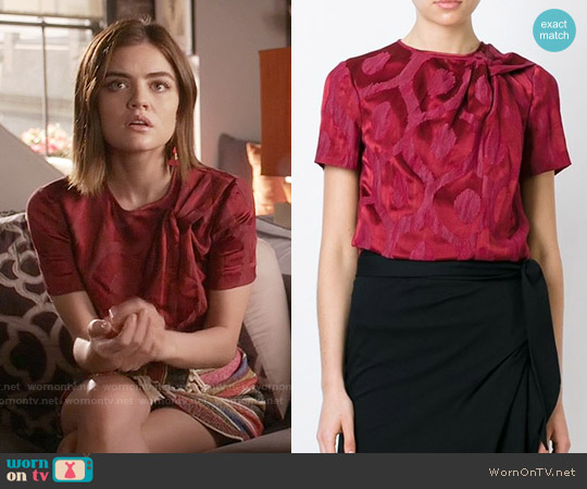 Isabel Marant Silway Jacquard Top worn by Aria Montgomery (Lucy Hale) on Pretty Little Liars