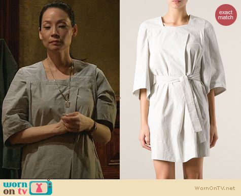 Isabel Marant Square Neck Dress worn by Lucy Liu on Elementary