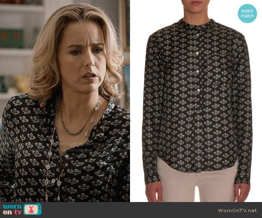 Isabel Marant 'Usak' Floral Print Silk Shirt worn by Elizabeth McCord (Téa Leoni) on Madam Secretary