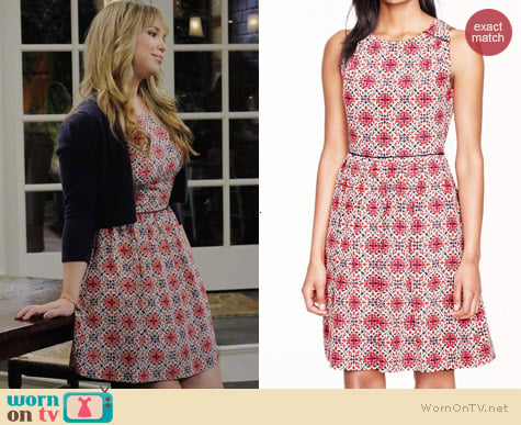 J. Crew California Poppy Dress worn by Amanda Fuller on Last Man Standing