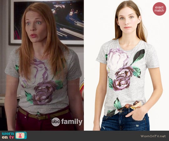 J. Crew Exploded Floral Tee worn by Katie Leclerc on Switched at Birth